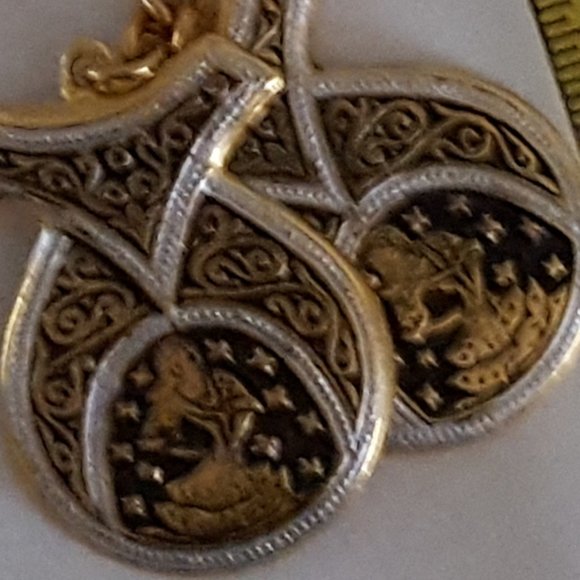 Vintage Damascene (Faux?)Miniature Castanets KeyChain Goldtone Metal Tin?  Spain - Picture 7 of 8